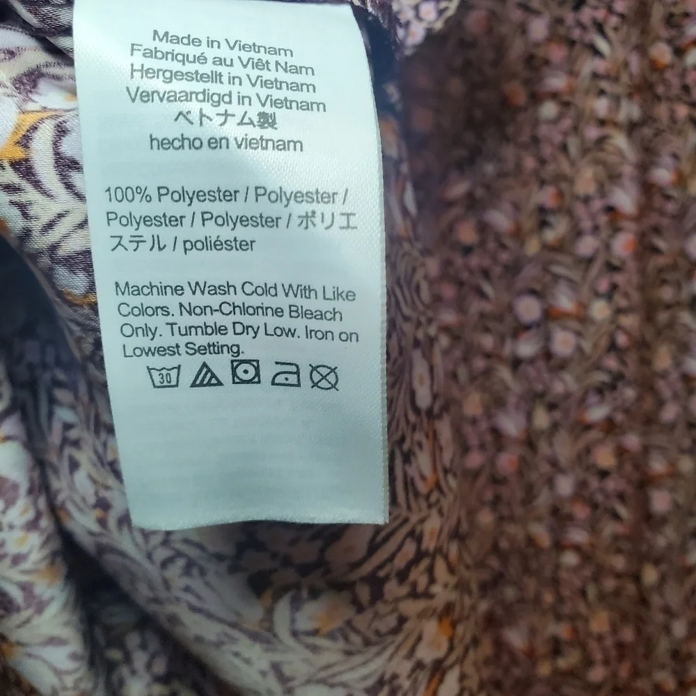 JCREW- PUFF-SLEEVE SATIN-BACK CREPE TOP IN FLORAL FLOURISH - Size M
